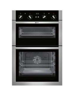 Neff U14M42N5Gb 60Cm Built-In Double Oven With Circotherm&Reg; - Stainless Steel